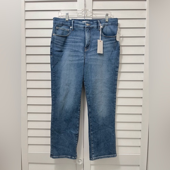 NWT Good American Good Petite Straight Jeans in Indigo 254 Size 14P - Picture 5 of 12